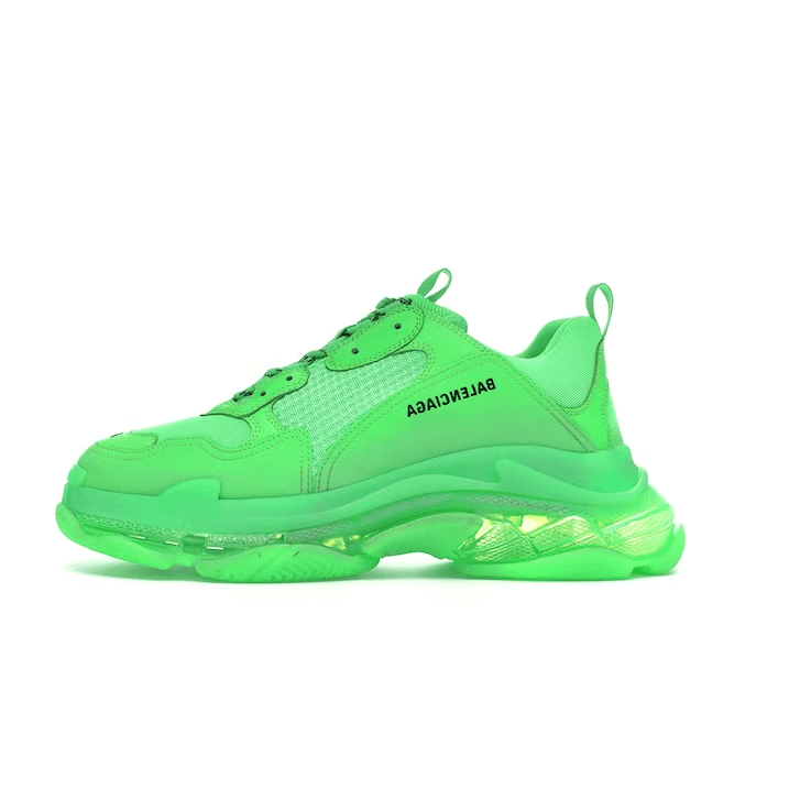 Triple S Neon Green Clear Sole